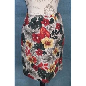 Natalie & Me Weekend Skirt Linen Floral Print